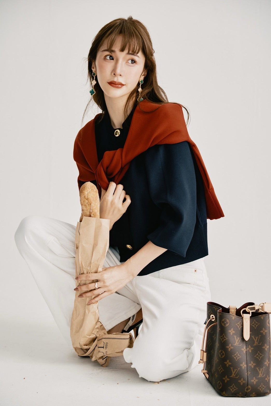 【即日発送】short knit cardigan