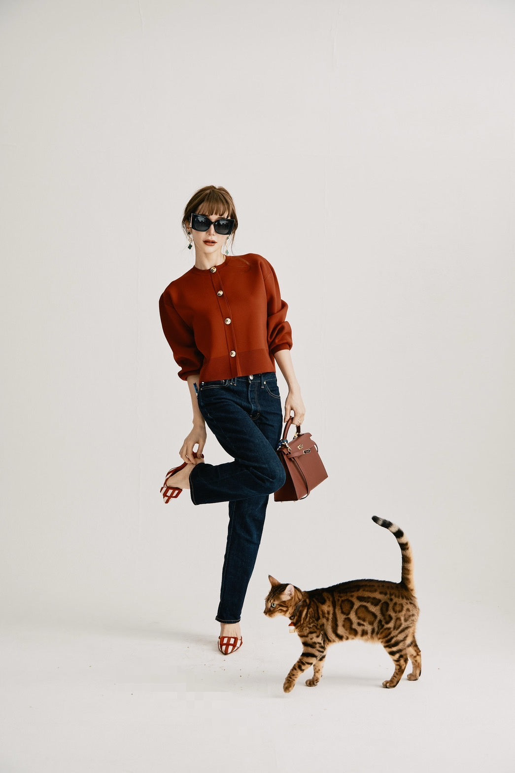 【即日発送】short knit cardigan