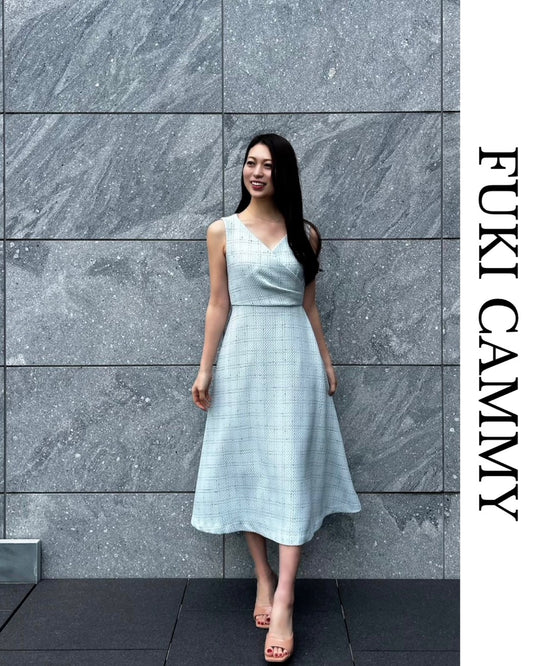 【5月中旬発送】Check Jacquard Flare One-piece