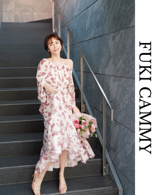 【5月上旬発送】Geometric Chiffon one-piece