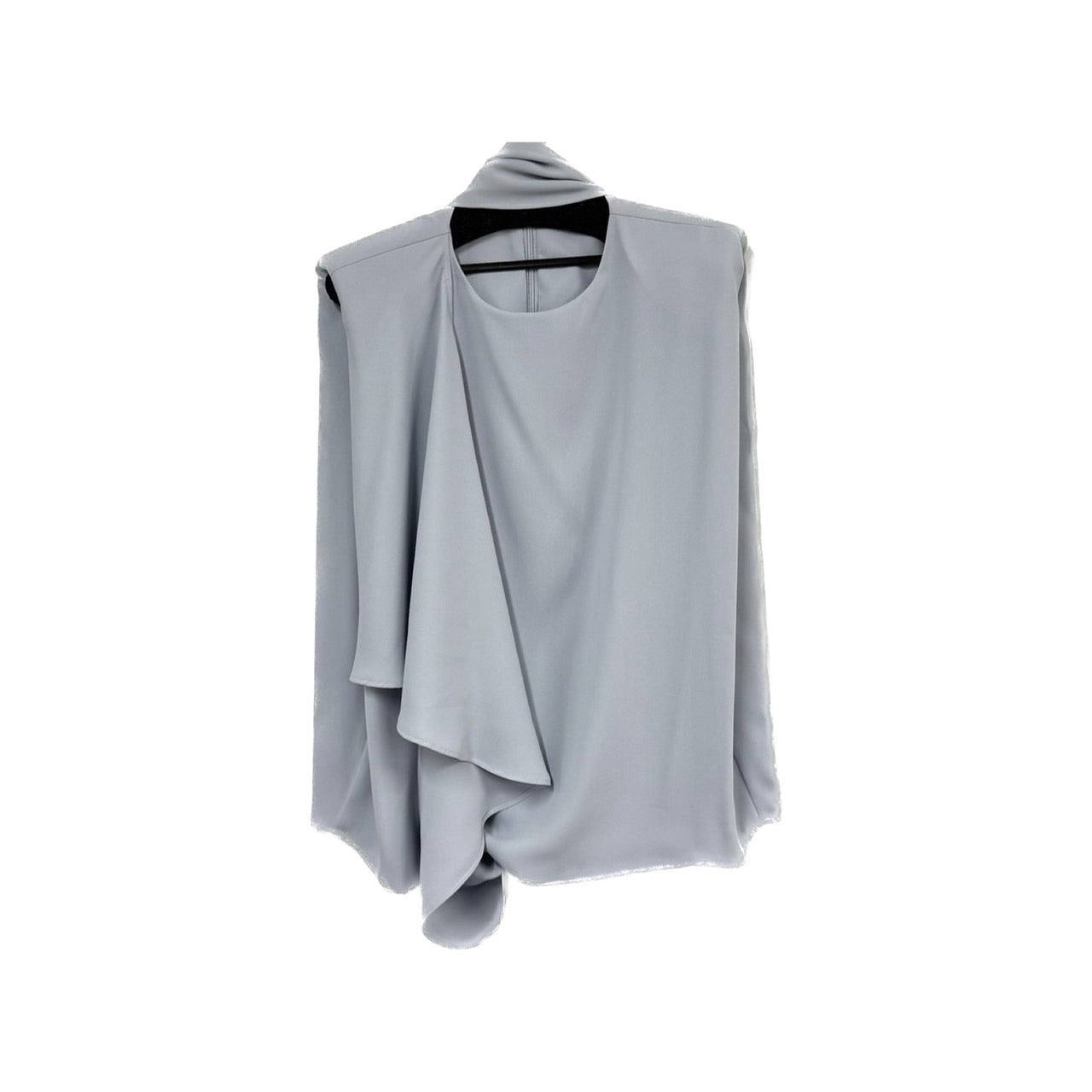 【即日発送】Matte satin blouse with stole