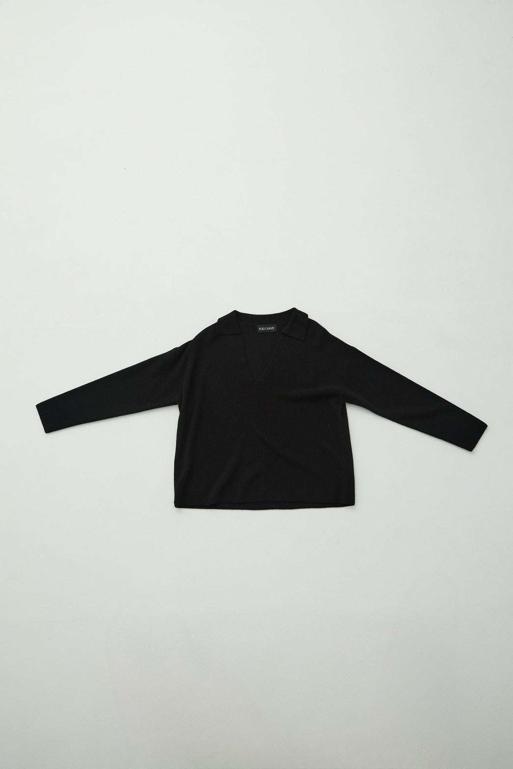 【即日発送】Wool key neck polo knit