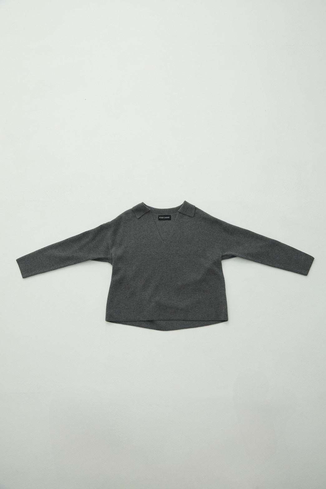 【即日発送】Wool key neck polo knit